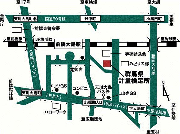 群馬県計量検定所案内図画像