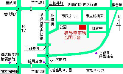 前橋合同庁舎の地図画像