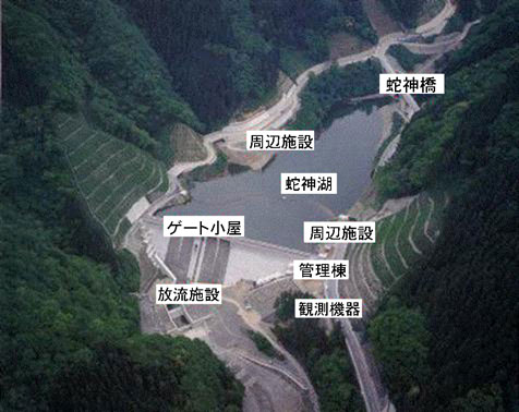 塩沢ダム全景の写真