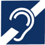 聴覚障害者の国際マーク画像