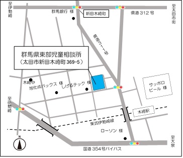 東部児童相談所新庁舎周辺地図画像