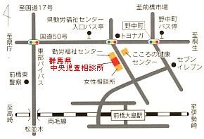 中央児童相談所の地図画像