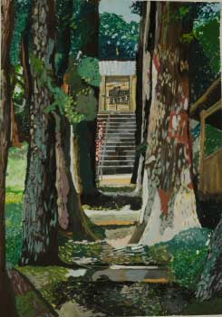 「中山三島神社の杉並木」の画像