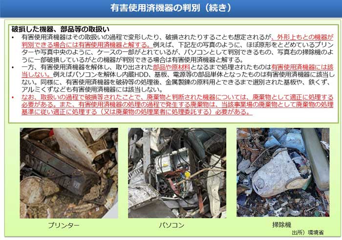 有害使用済機器の判別（続き）の画像