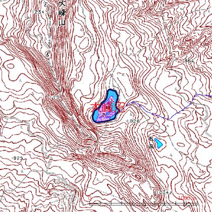 大峰沼位置図　みなかみ町小川　大峰沼