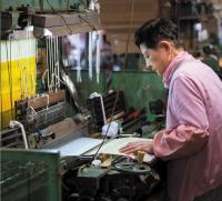 桐生の織物工場の写真