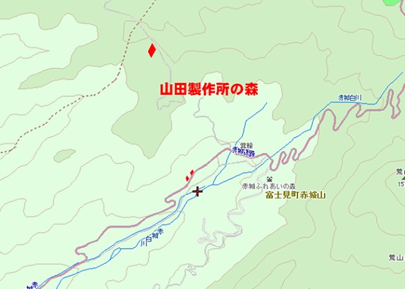 山田製作所の森位置図画像