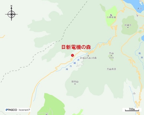 日新電機の森位置図画像