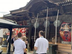 インディアナ州高校生来県少林山達磨寺見学の写真