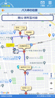 「ぐんまバスロケーションシステム」の地図画像