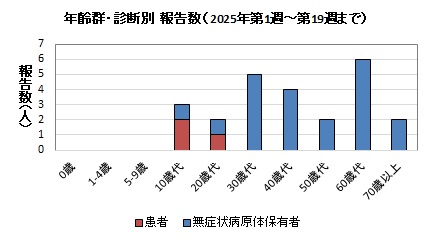 年齢群・診断別報告数（2025年）グラフ画像