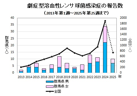 劇症型溶血性レンサ球菌感染グラフ　経年画像