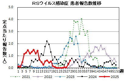 RSウイルス感染症　患者報告推移の画像