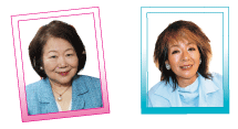 第1回講師の樋口恵子さんと第5回講師の落合恵子さん写真 第1回講師の樋口恵子さんと第5回講師の落合恵子さん写真