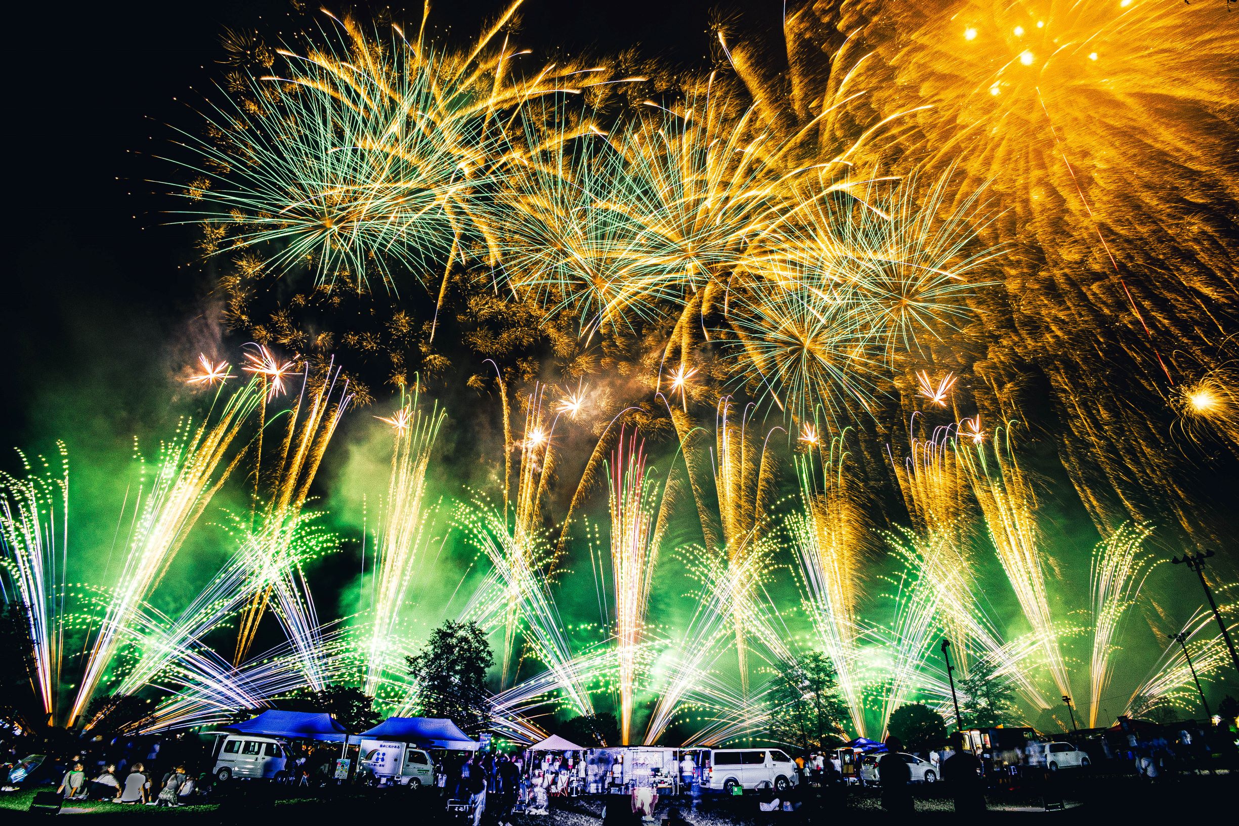 第57回(令和6年度)群馬県知事賞 ふるさとに咲く大輪の花(東吾妻町・東吾妻ふるさと花火)の写真