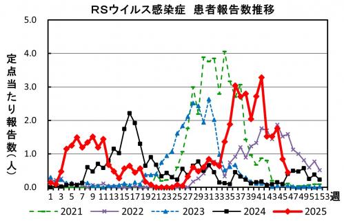 RSウイルス感染症 患者報告推移の画像