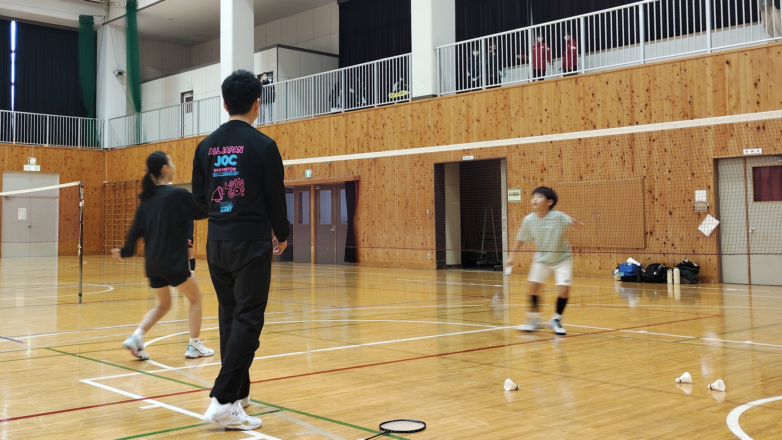 バドミントン強化練習の様子の写真