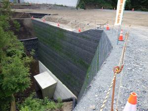 県土整備部長（補強土壁工）山藤組写真