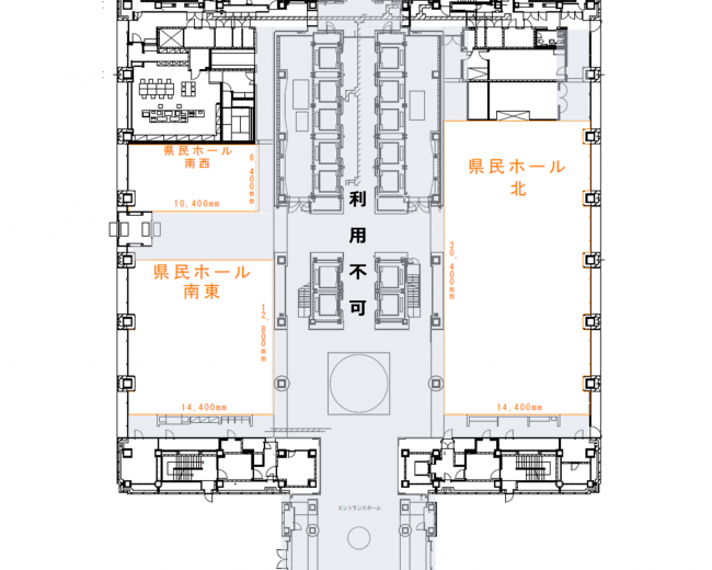 県民ホール平面図