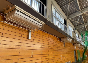 県立伊勢崎高等学校第一体育館空調設備設置工事画像