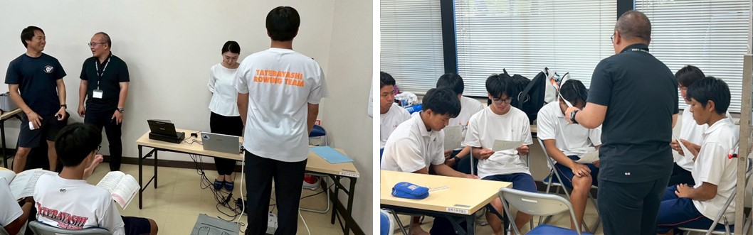 体組成測定の様子の写真