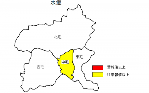 水痘発生状況の地図