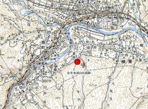 金井水頭山B遺跡の位置図