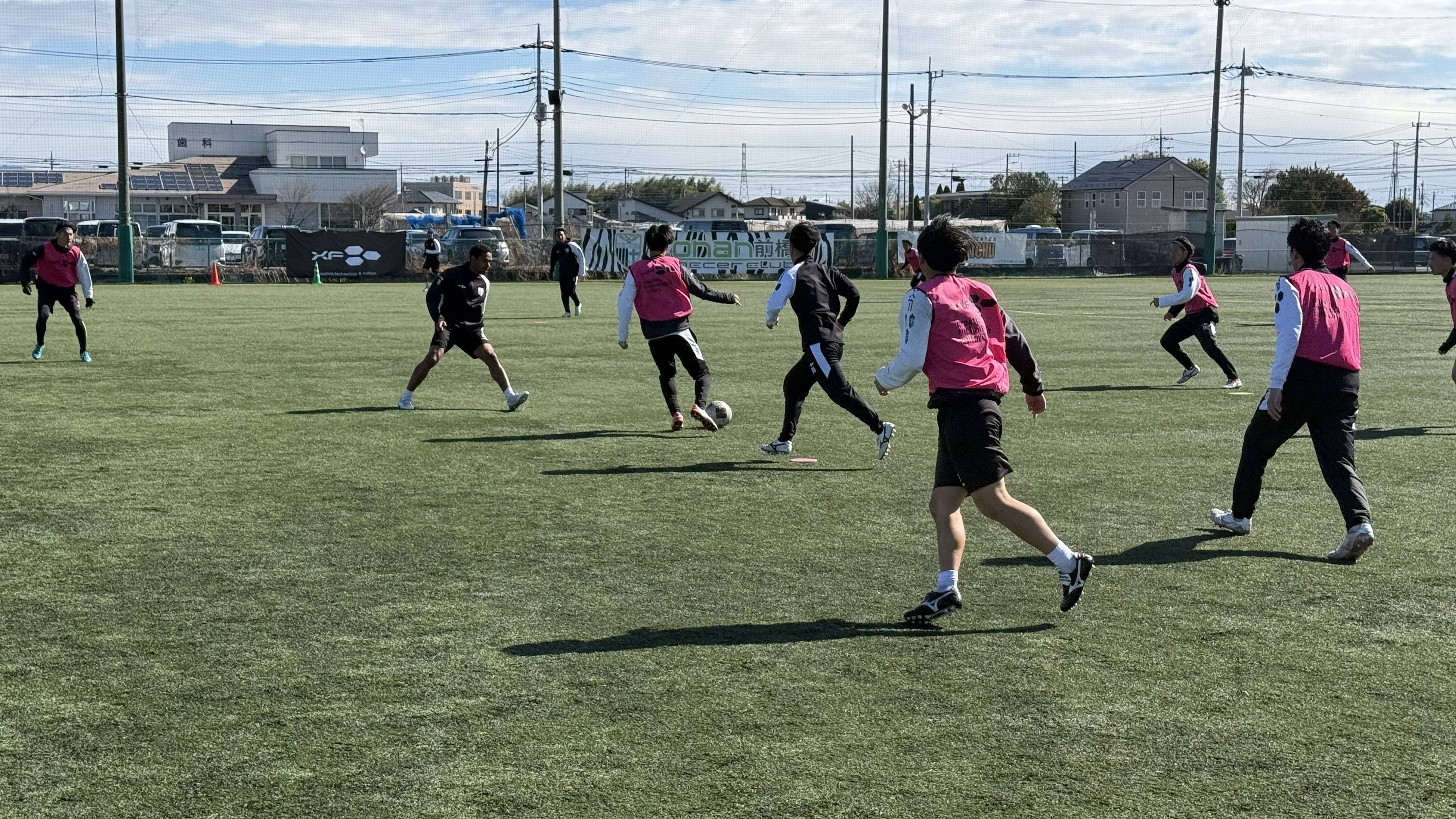 ビルドアップ練習の写真