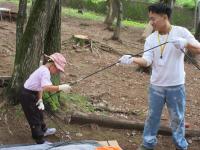 テント設営の写真