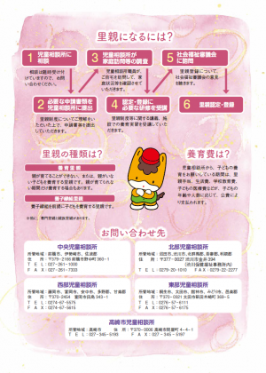 里親募集チラシ（裏）画像