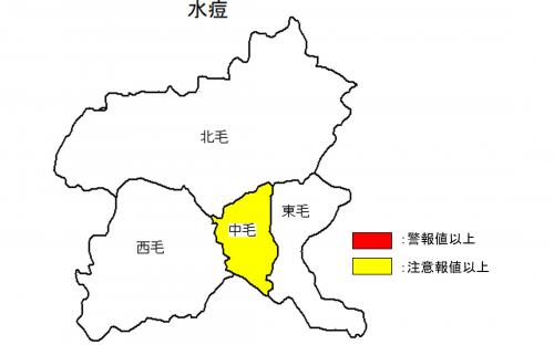 水痘発生状況の地図