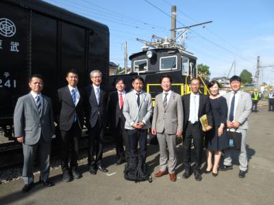上毛電鉄（株）大胡電車庫にての写真