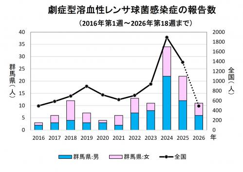劇症型溶血性レンサ球菌感染グラフ　経年画像