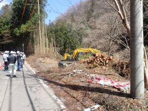 取水設備工事の着手後の画像