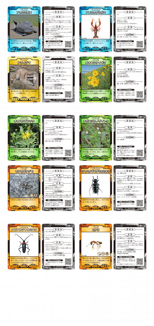 特定外来生物カード図柄の画像