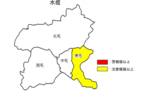 水痘発生状況の地図
