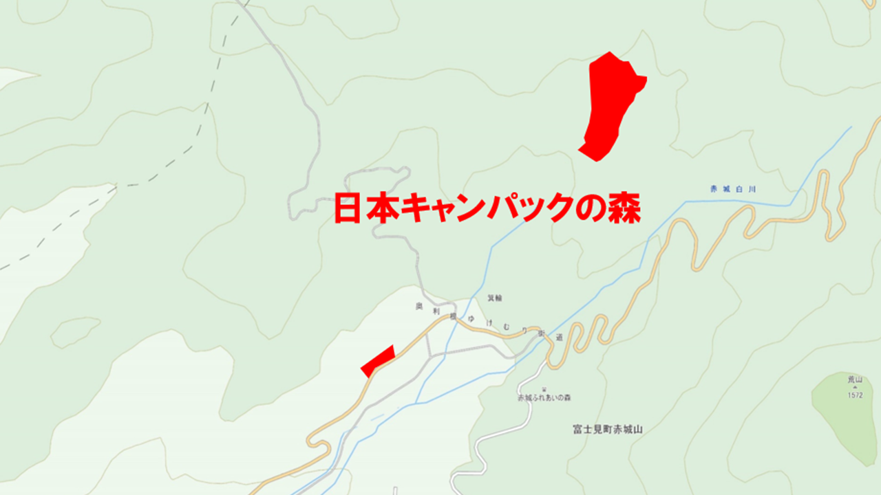 日本キャンパックの森位置図画像