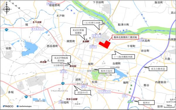 館林北部第四工業団地_位置図の画像