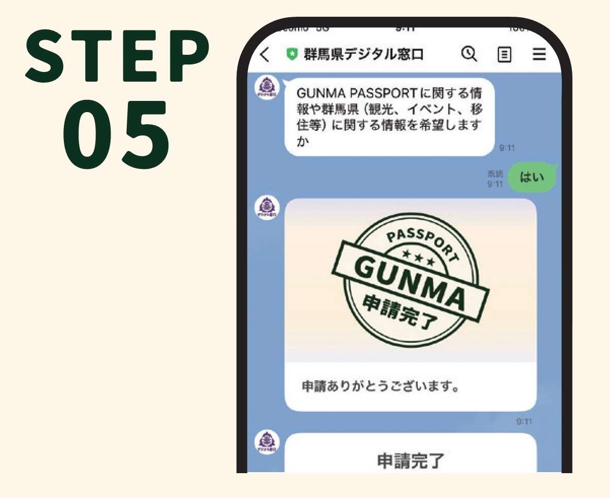 GUNMA PASSPORT申請イメージ画像STEP5