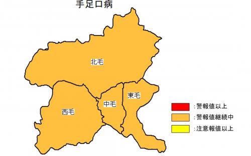 手足口病　発生状況の図