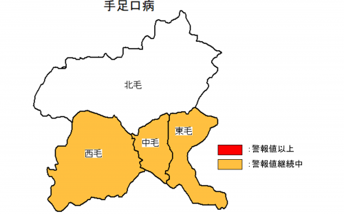 手足口病　発生状況の図