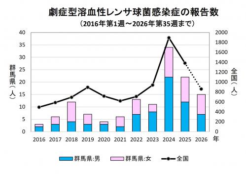 劇症型溶血性レンサ球菌感染グラフ 経年画像