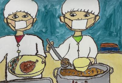 奨励賞8「給食当番」画像