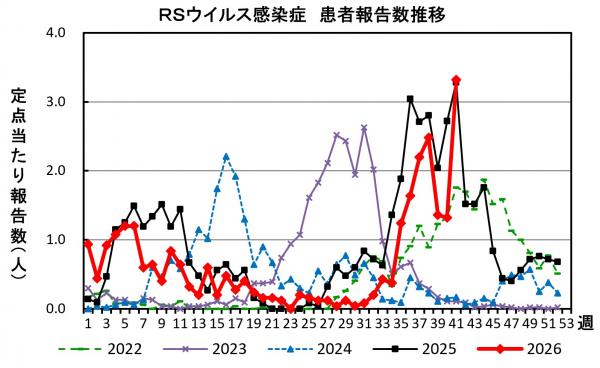 RSウイルス感染症 患者報告推移の画像