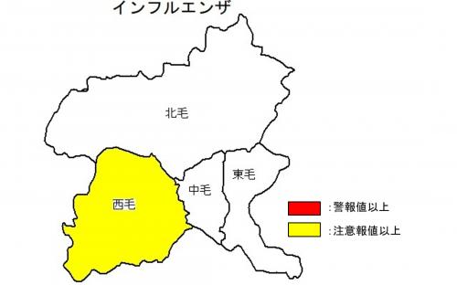 インフルエンザ: 発生状況の図
