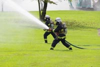 住宅火災消火訓練の写真