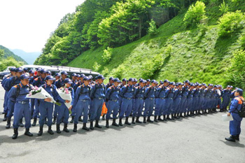 登山口にての写真