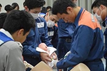 分娩介助実習の写真