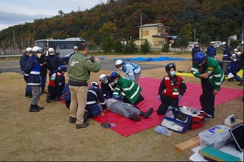 多数傷病者対応トリアージ訓練の写真