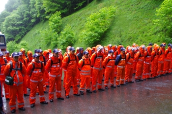 登山口にての写真